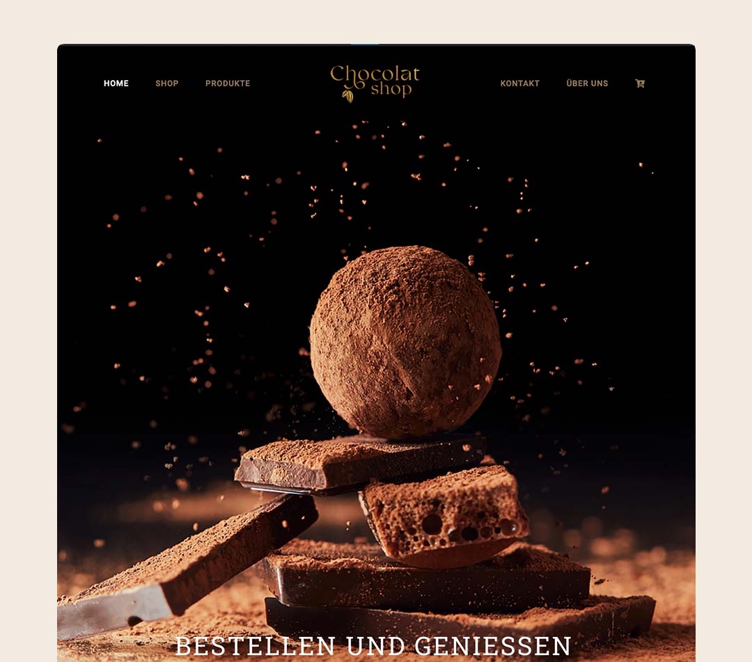 Portfolio-Referenz-Kunde-Homepage-Web-Design-Chocolat-Shop
