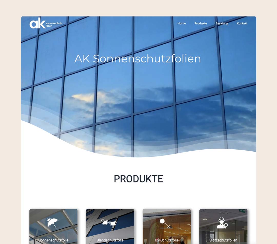 Portfolio-Referenz-Kunde-Homepage-Web-Design-AK-Sonnenschutzfolien