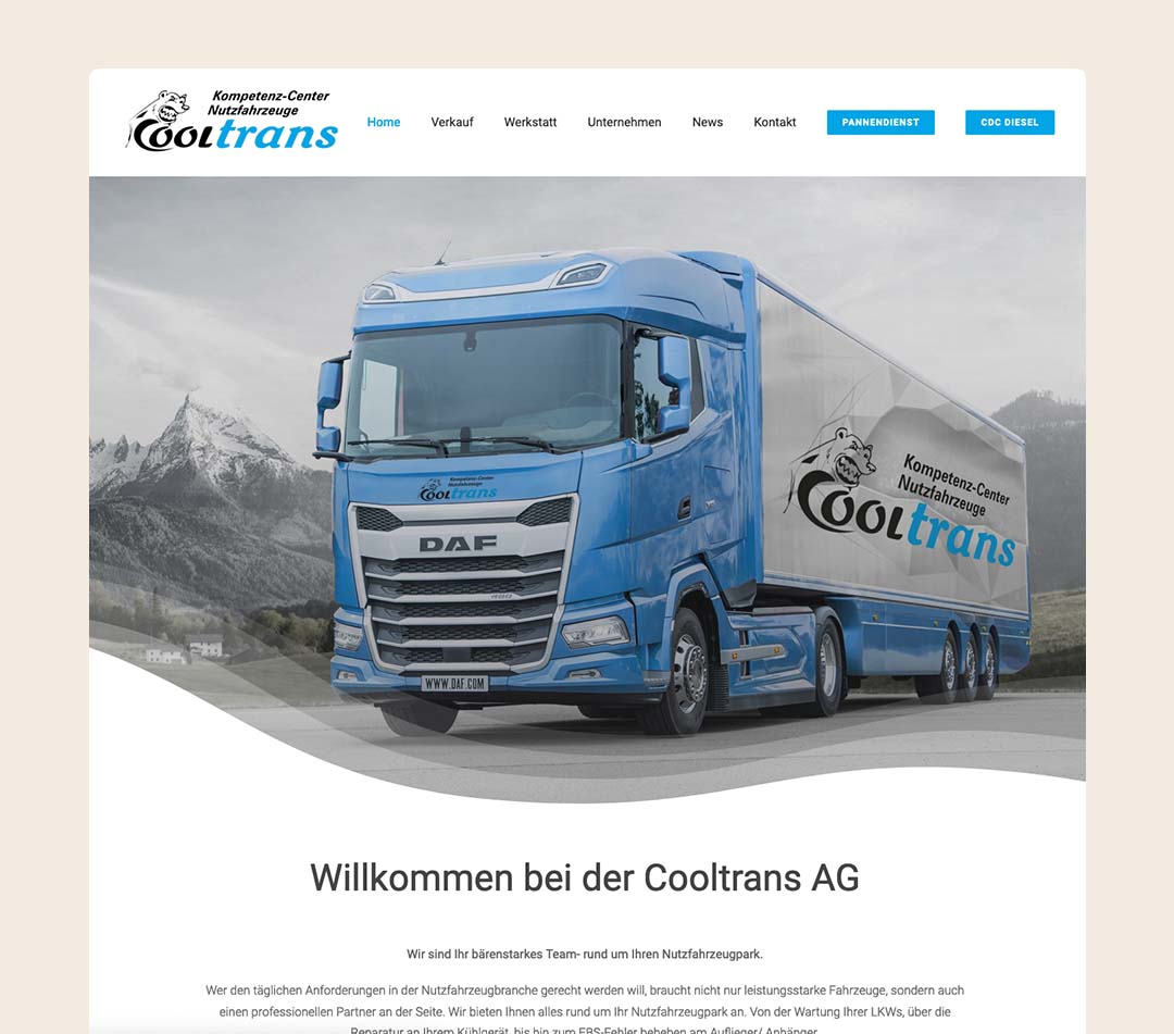 Portfolio-Referenz-Kunde-Homepage-Web-Design-online-shop-animated-Logo-Cooltrans
